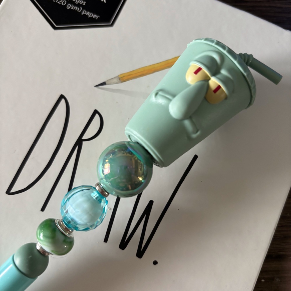 SpongeBob SquarePants: Squidward as Drink handmade beaded pen